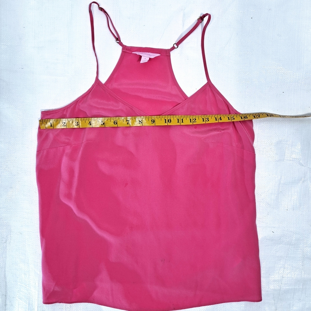 Lilly Pulitizer Dust Silk Hot Pink Adjustable Tank Top - Picture 8 of 14